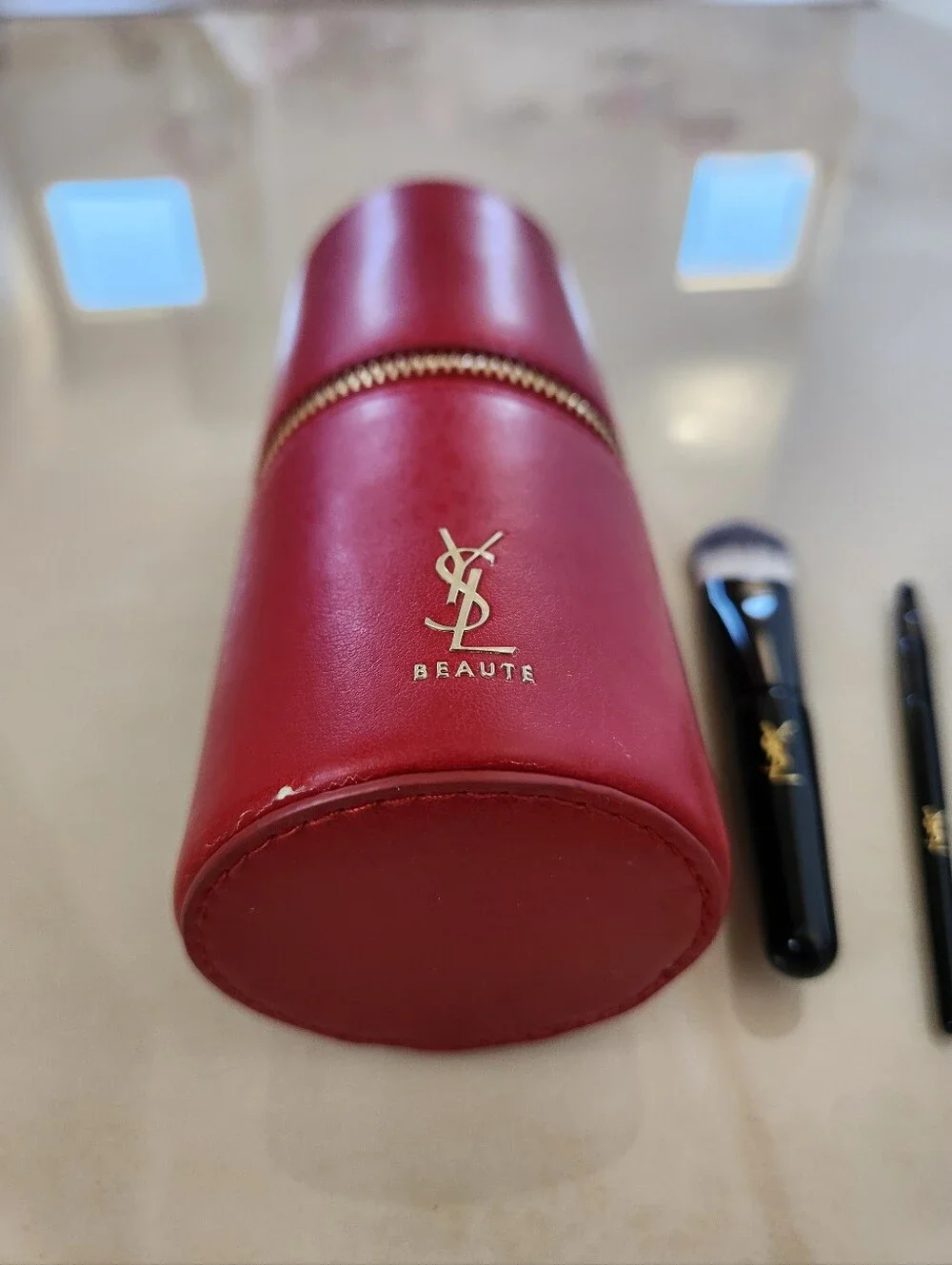 YSL Beauty Red Cosmetic Accesories Case
